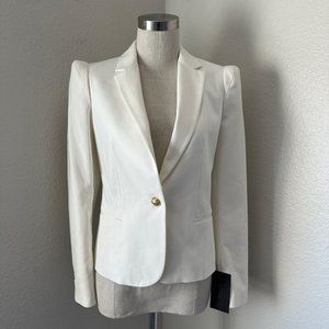 Zara Basic Blazer In Ivory Color Sz XS NWT
